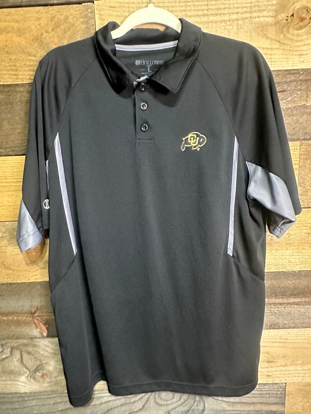 HOLLOWAY Men’s University of Colorado Buffaloes Polo Size L EUC